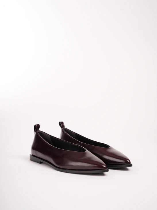 NEWD Burgunderfarbene Ballerinas für Damen
