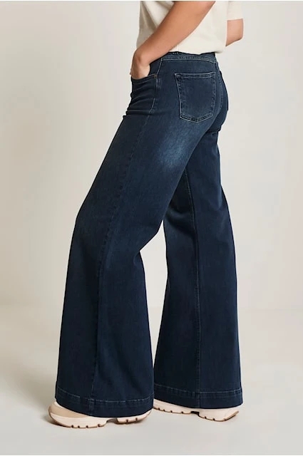 PARAMI SCOTTY Damen Jeans blau gewaschen