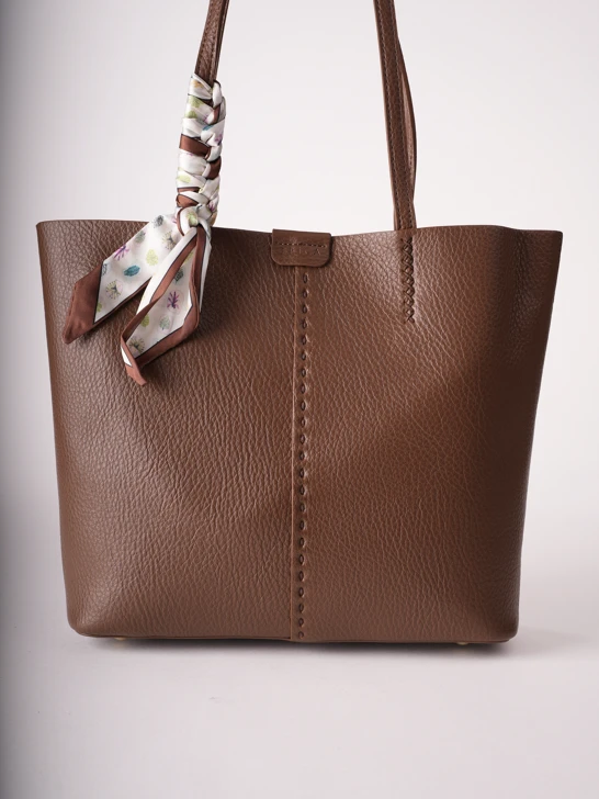 EPICA Damenhandtasche mit Schal, braun