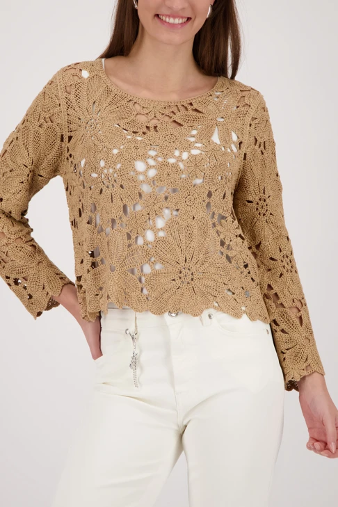 MONARI VIVA ITALIA Damen Pullover aus braunem Garn