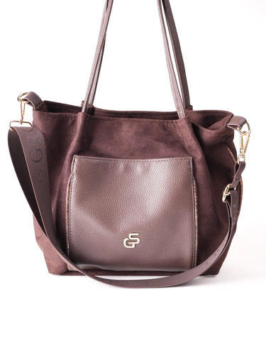 GROSSO BAG Damenhandtasche aus Leder, braun