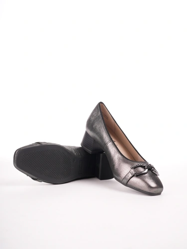 CAPRICE Damen Pumps metallisch grau (4)