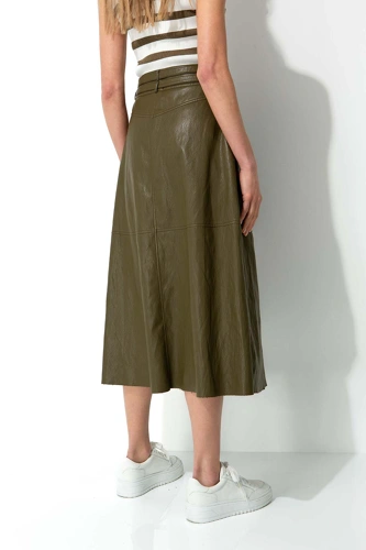 CATNOIR Damenrock khaki Leder (1)