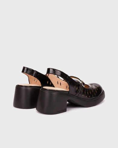 WONDERS Damen Pumps ohne Absatz schwarz (1)