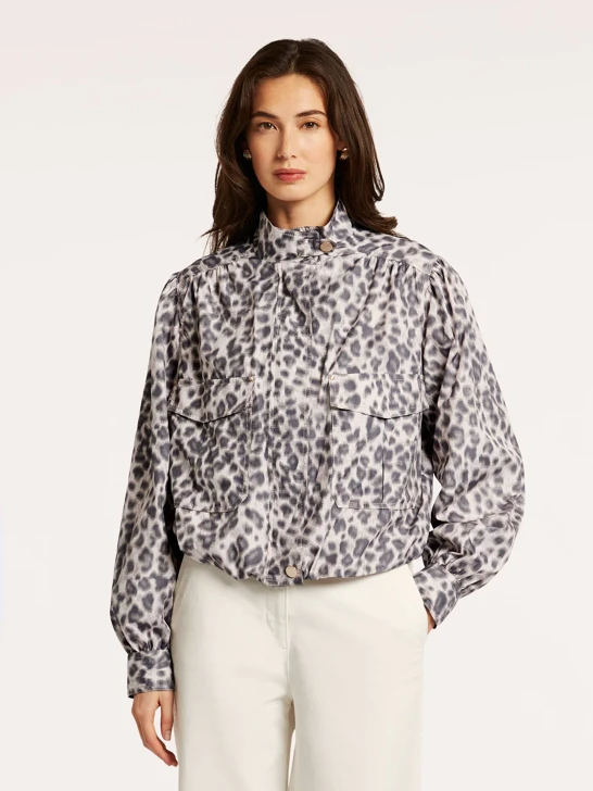BEAUMONT Damenjacke beige mit Leopardenmuster