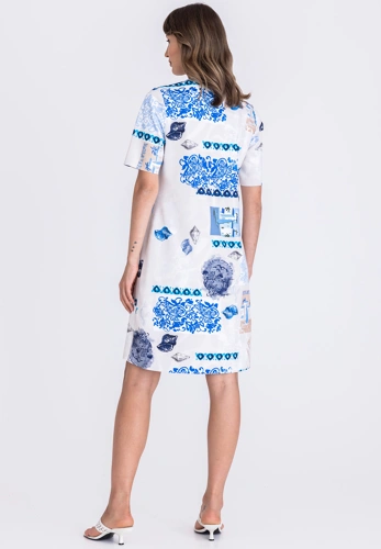 TUZZI BEACH Damen Kleid blau-weiß wendbar (5)