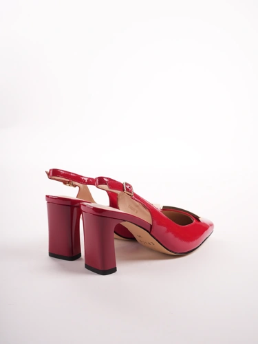 EPICA Damen rote Pumps mit Fersenriemen (1)