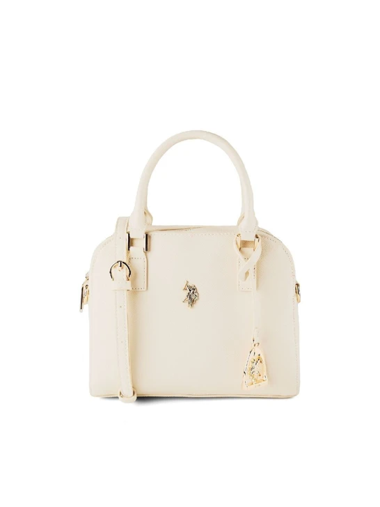 U.S. POLO ASSN. Damenhandtasche Jones Mini Bowling Off White