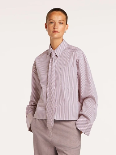 BEAUMONT Jessica Damenbluse mit Bindeband, weiß mit bunten Streifen BEAUMONT Jessica Damenbluse mit Bindeband, weiß mit bunten Streifen