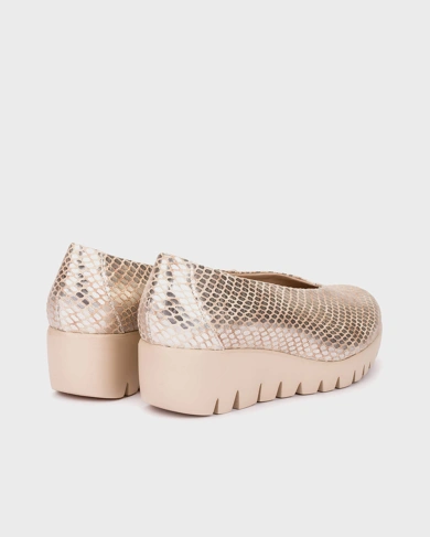 WONDERS Damen Halbschuhe silber-beige (1)