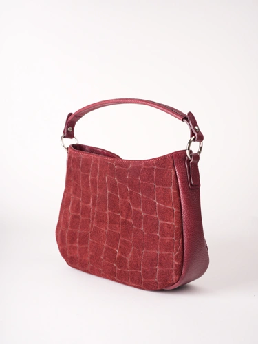 GROSSO BAG Damenhandtasche aus Leder, weinrot (2)