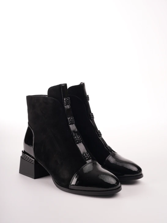 EPICA Damen-Stiefeletten aus schwarzem Wildleder