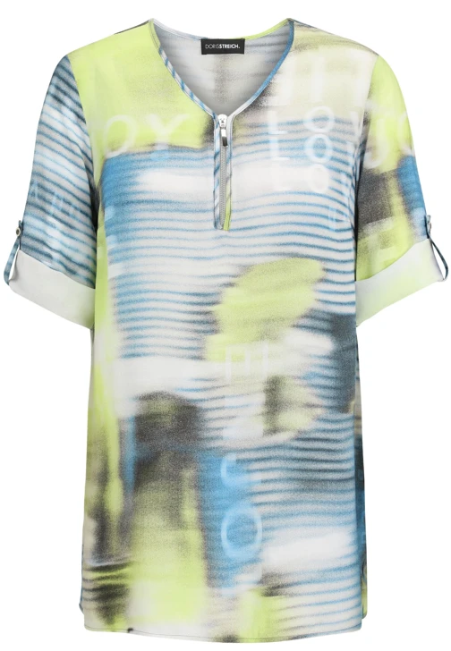 DORIS STREICH Damenbluse bunt bedruckt