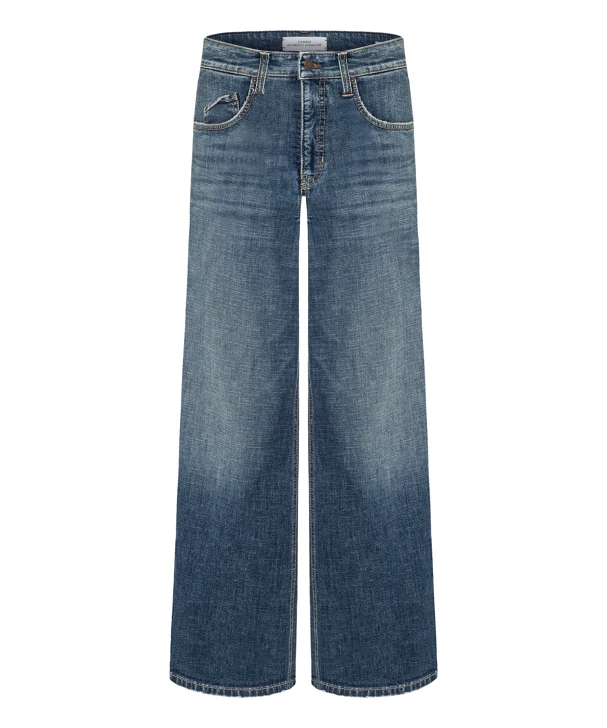 CAMBIO Damenjeans blau verwaschen