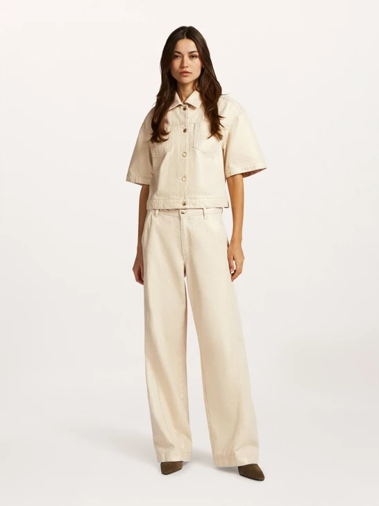 BEAUMONT MILLY Damenhose beige und gold