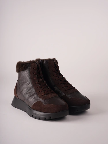 WONDERS Damen-Knöchelsneaker, gefüttert, braun