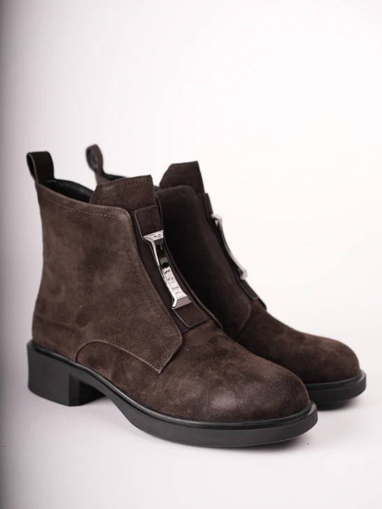 EPICA Damen-Stiefeletten aus braunem Wildleder