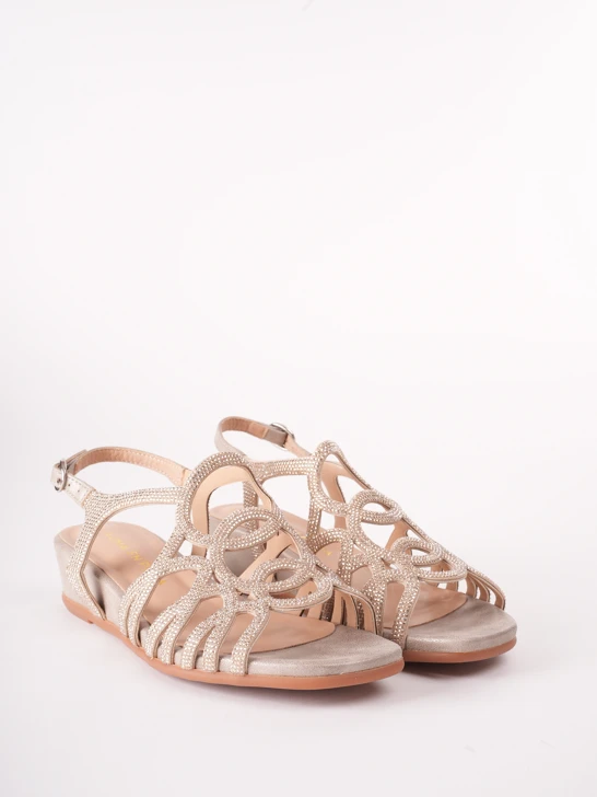 ALMA EN PENA Damen Sandalen Strass beige