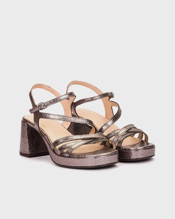 WONDERS Damen-Sandalen mit Absatz silber