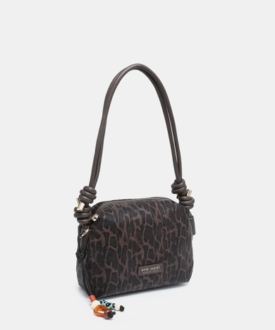 PEPE MOLL Damenhandtasche, klein, Schlangenleder, braun (3)