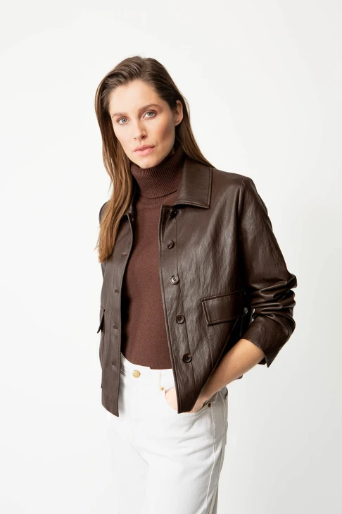CATNOIR Damen-Kurzjacke aus veganem Leder