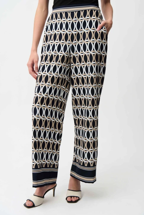 JOSEPH RIBKOFF Damenhose blau gemustert