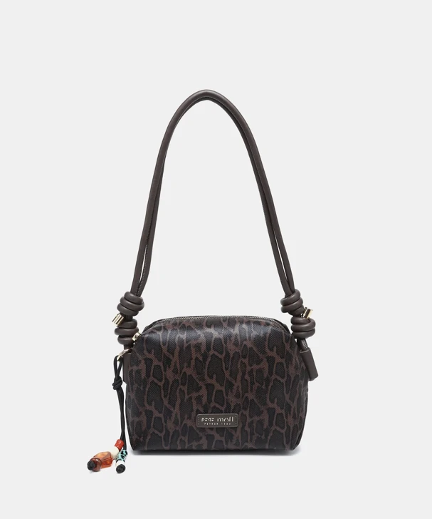 PEPE MOLL Damenhandtasche, klein, Schlangenleder, braun