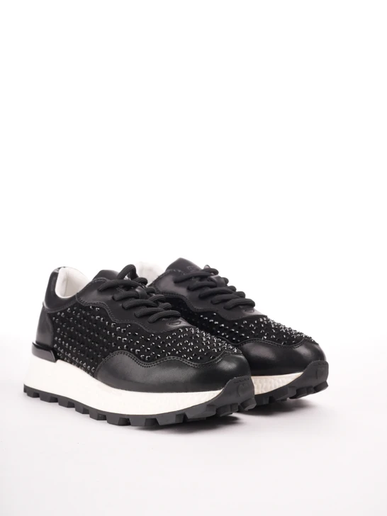 EPICA Damen Turnschuhe Strass schwarz