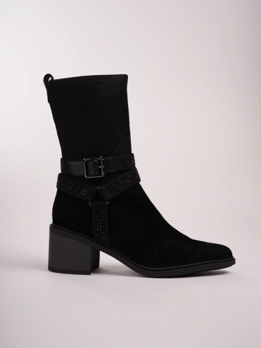 REGARDE LE CIEL Damenstiefel aus Wildleder schwarz (2)