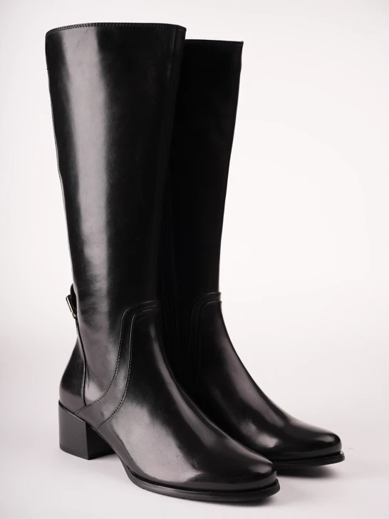 REGARDE le CIEL Damen-Stiefel aus Leder, schwarz