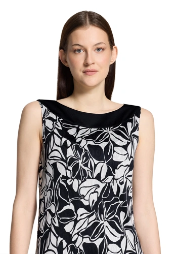 BETTY BARCLAY Damen kurzes Kleid blau und weiß ärmellos (3)