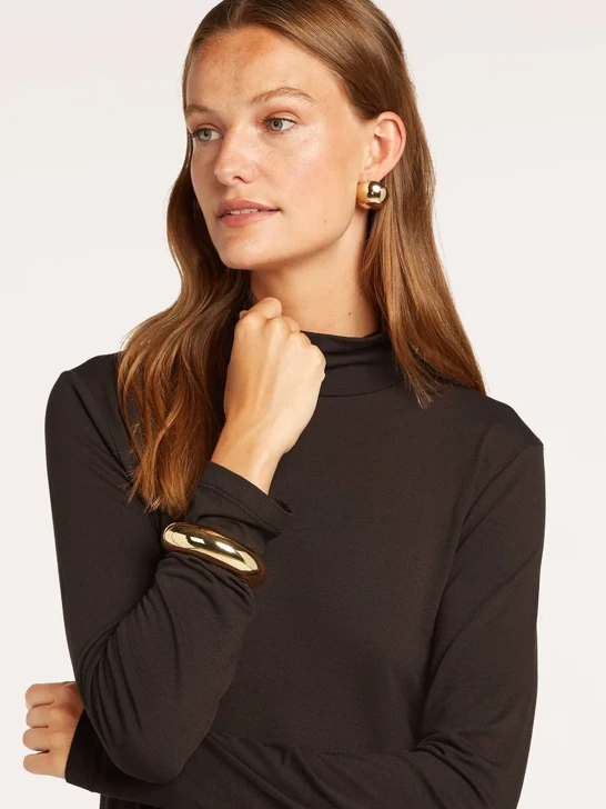 BEAUMONT Damen-Rollkragenpullover „Leo“, braun, dünn