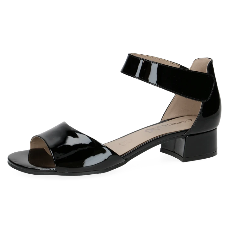 CAPRICE Damen Sandalen Lack schwarz