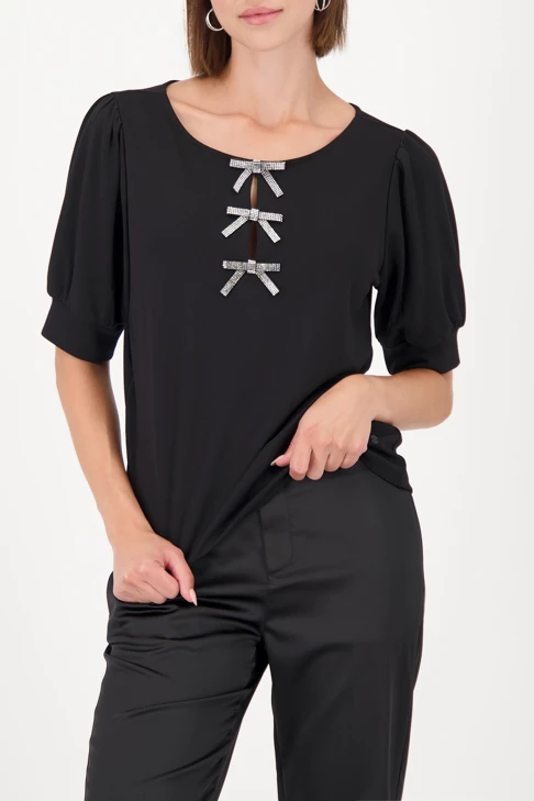 MONARI GLAMOUR NIGHTS Damenhemd schwarz