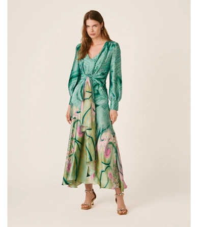 ALMA EN PENA Damen-Langkleid AQUAMARINE