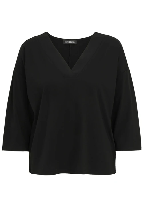 DORIS STREICH Damen Shirt schwarz 3/4 Ärmel