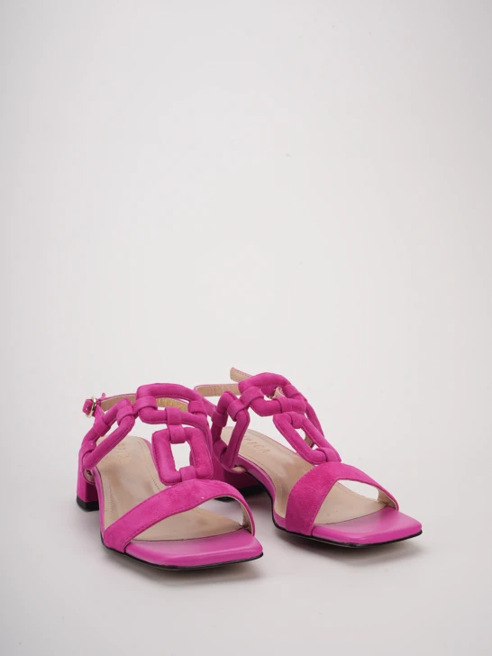 Epica Wildleder Sandalen rosa, Knöchel