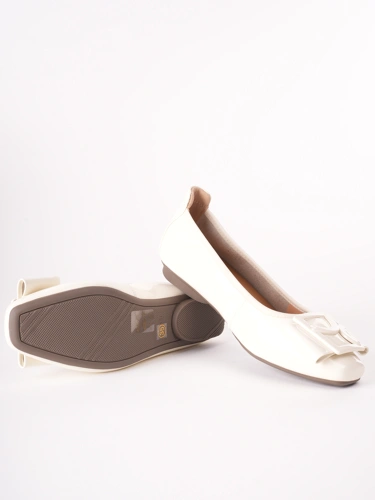 PASS Damen Ballerinas mit Schnalle beige (4)