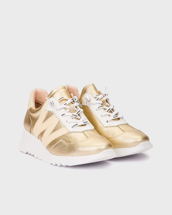 WONDERS Damen Turnschuhe gold