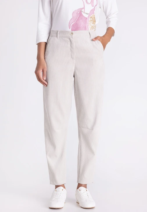 TUZZI STAY WARM Damen-Barrel-Hose, hellbeige