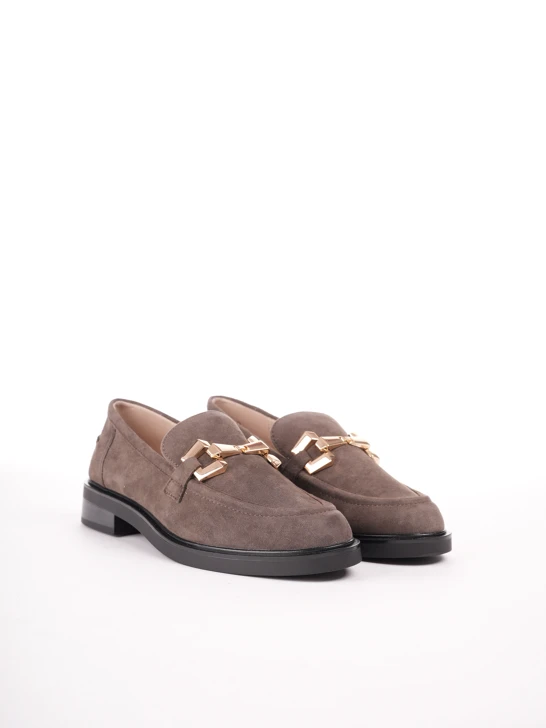 CAPRICE Damen Wildleder-Slipper grau