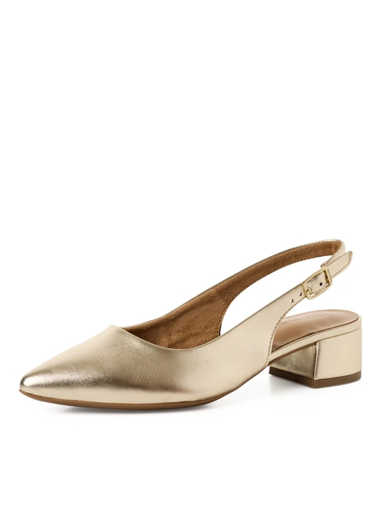 TAMARIS Damen Pumps mit leerem Absatz gold