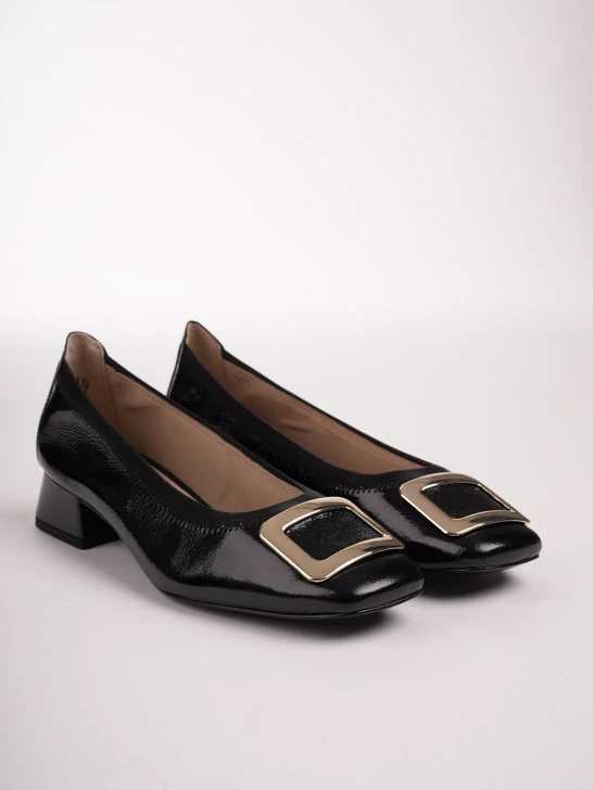 CAPRICE Damen Ballerinas schwarz lackiert