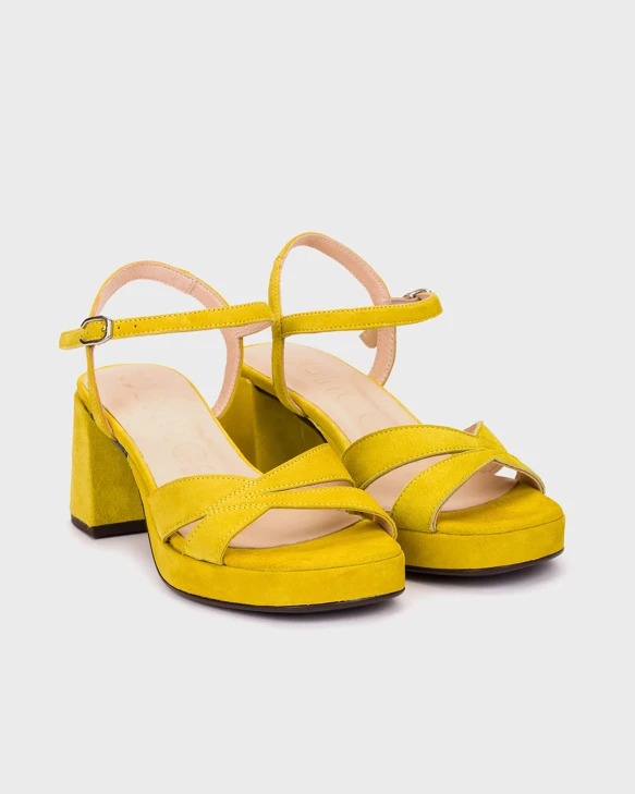 WONDERS Damen Sandalen gelb