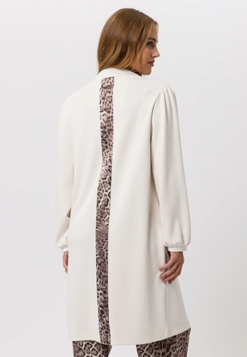 TUZZI RUNWAY WIL Damenkleid hellbeige mit Frontschlitz (1)