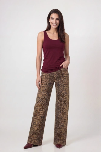 MONARI LEO & BORDEAUX Damen-Top in Bordeauxrot (4)