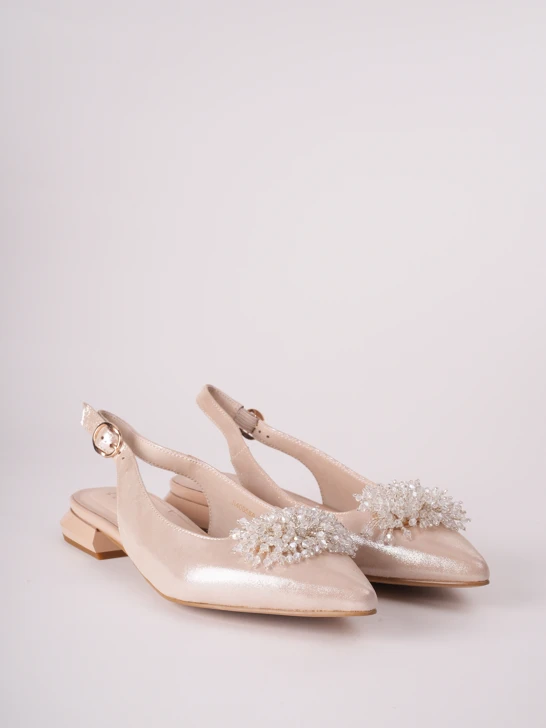 EPICA Damen Pumps beige mit goldenen Details