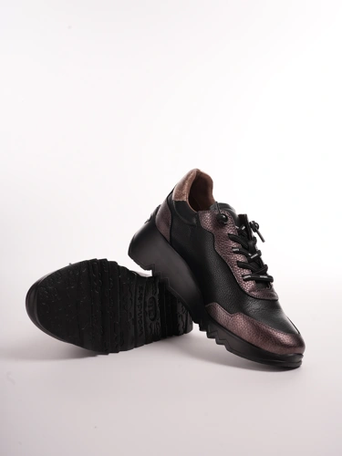 WONDERS Damen Turnschuhe schwarz und bronze (4)