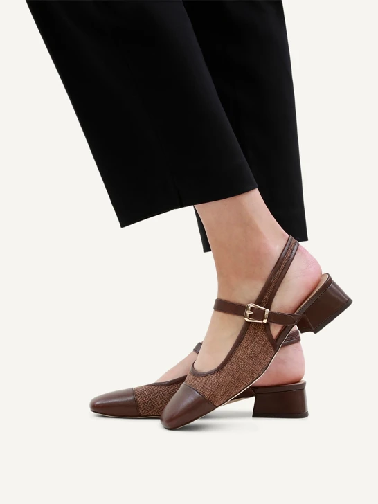 CAPRICE Damen Pumps ohne Absatz braun