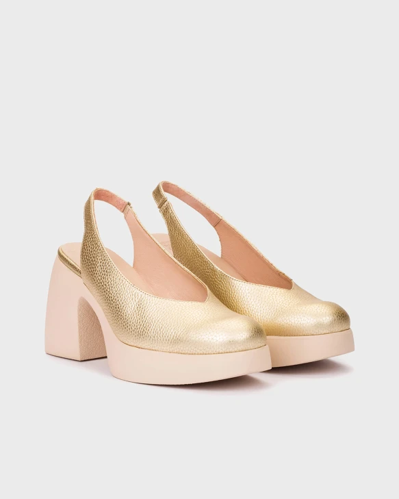 WONDERS Damen Pumps ohne Absatz gold